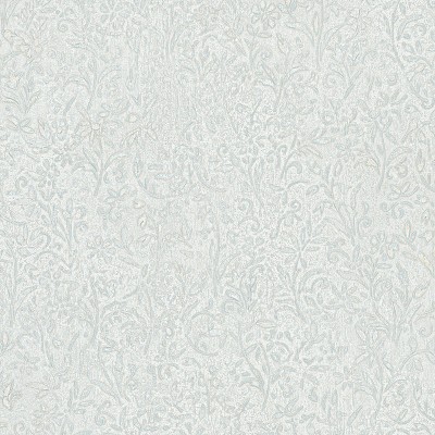 Papel de parede COM RELEVO FLORAL AZUL PÉROLA 35529