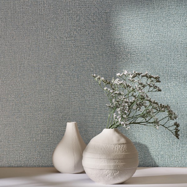 Papel pintado TEXTURA RÚSTICA AZUL Y DORADO 35519