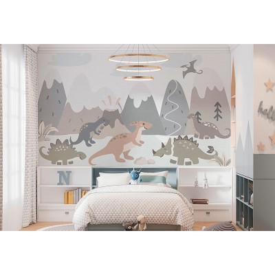 Mural Infantil Dinossauros Divertidos ANIM697 2