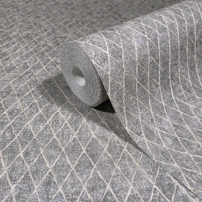 Paper pintat TEXTURA DIAMANT GRIS PLATEJAT 35538 Paper pintat TEXTURA DIAMANT GRIS PLATEJAT 35538