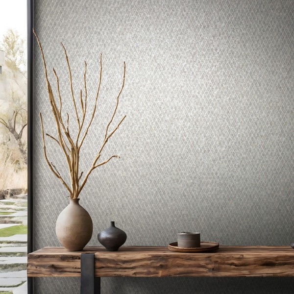 Papel pintado TEXTURA DIAMANTE GRIS PLATEADO 35538 Papel pintado TEXTURA DIAMANTE GRIS PLATEADO 35538