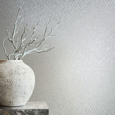 Papel de parede TEXTURA DIAMANTE CINZA CLARO E PRATEADO 35536 2