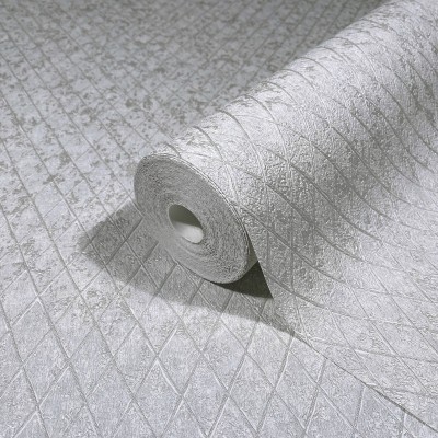 Papel de parede TEXTURA DIAMANTE CINZA CLARO E PRATEADO 35536 Papel de parede TEXTURA DIAMANTE CINZA CLARO E PRATEADO 35536