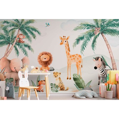 Mural Infantil Juego en la Jungla ANIM702