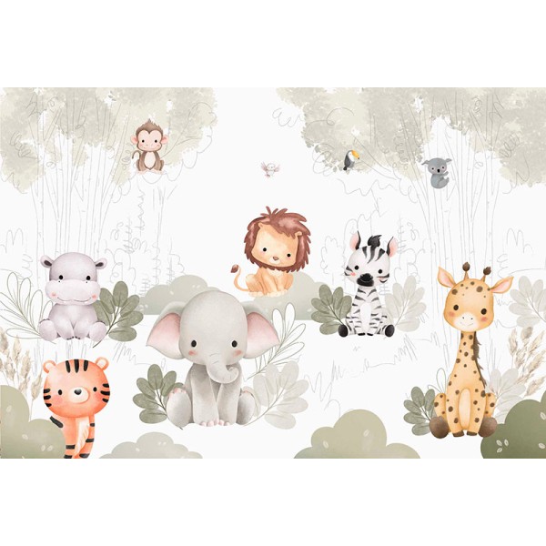 Mural Infantil Jungla Feliz ANIM703