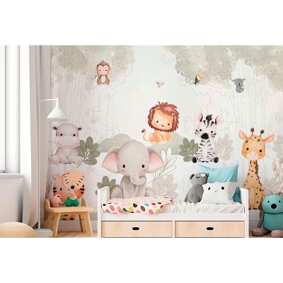 Mural Infantil Selva Feliz ANIM703 2
