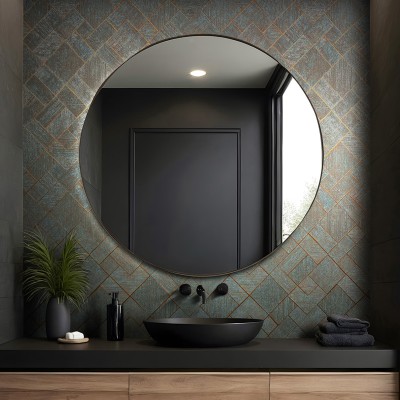 Paper pintat GEOMÈTRIC CONTEMPORANI BLAU METÀL·LIC I COURE 35512 2