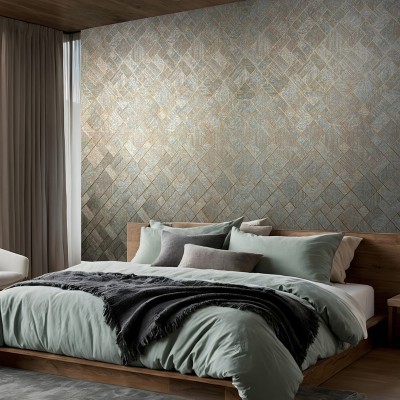 Papel de parede GEOMÉTRICO CONTEMPORÂNEO AZUL METÁLICO E COBRE 35512 Papel de parede GEOMÉTRICO CONTEMPORÂNEO AZUL METÁLICO E COBRE 35512