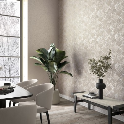 Paper pintat GEOMÈTRIC CONTEMPORANI BEIGE PERLAT 35509