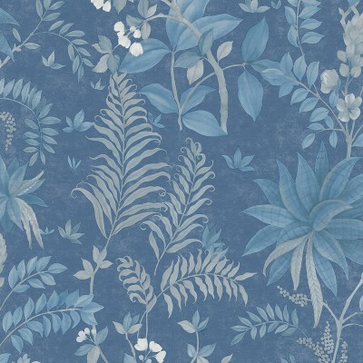 Papel pintado JARDÍN DE PALMERAS AZUL 480-5 Papel pintado JARDÍN DE PALMERAS AZUL 480-5