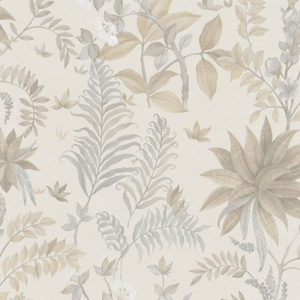 Paper pintat JARDÍ DE PALMERES BEIGE I GRIS 480-1