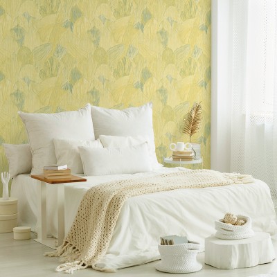 Paper pintat TEXTURA VEGETAL GROC 481-4 2