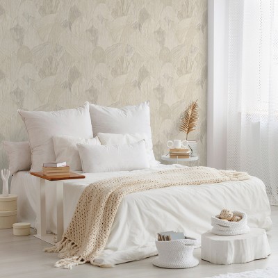 Paper pintat TEXTURA VEGETAL BEIGE 481-1 2