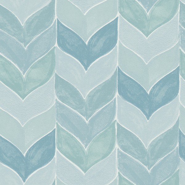 Papel de parede CHEVRON AQUARELA AZUL 483-2
