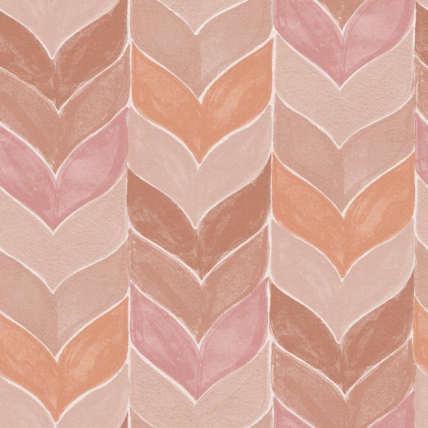 Papel de parede CHEVRON AQUARELA ROSA TERRACOTA 483-3