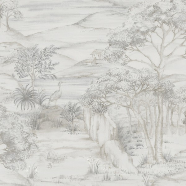 Papel de parede PAISAGEM VINTAGE BEGE E CINZA 484-1