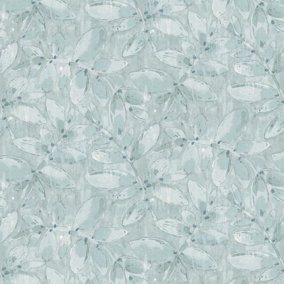 Papel de parede FOLHAS AQUARELA AZUL ACINZENTO 485-2