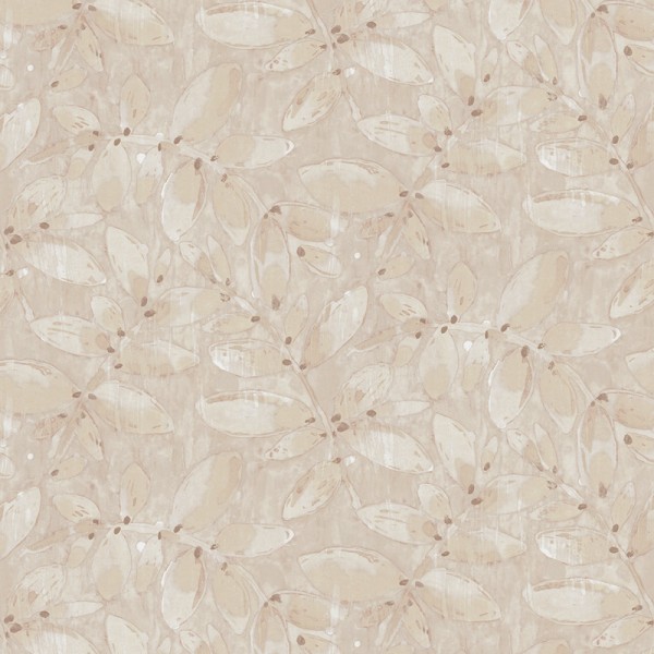 Papel pintado HOJAS ACUARELA MARRÓN CLARO 485-3
