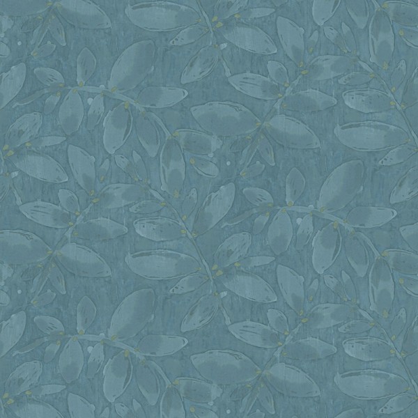 Papel de parede FOLHAS AQUARELA AZUIS 485-6