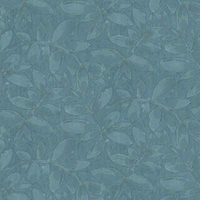 Papel de parede FOLHAS AQUARELA AZUIS 485-6
