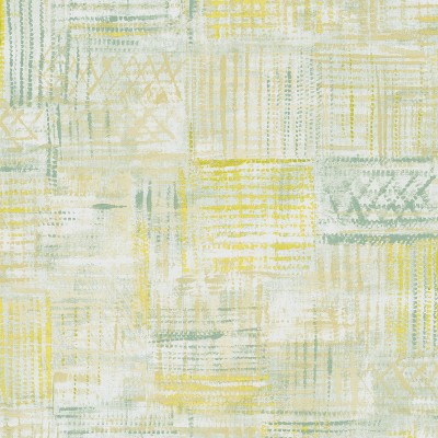 Papel de parede ÉTNICO AMARELO E VERDE 486-5