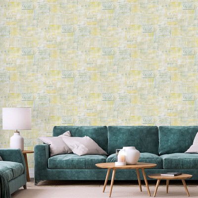 Papel de parede ÉTNICO AMARELO E VERDE 486-5 2