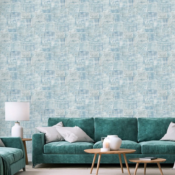 Papel de parede ÉTNICO AZUL 486-2