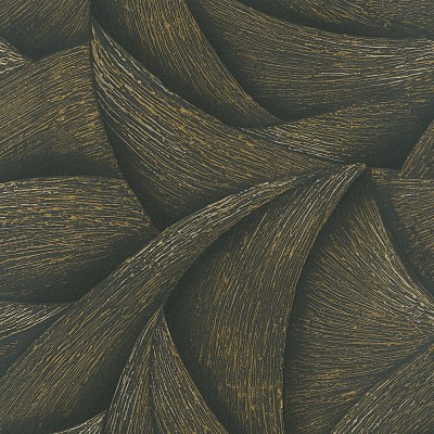 Paper pintat ESPIRAL 3D NEGRE I DAURAT 35506