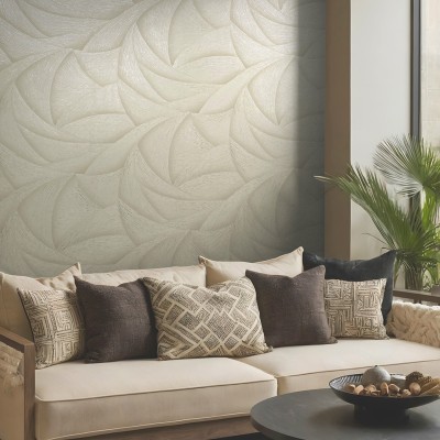 Papel pintado ESPIRAL 3D CREMA Y PERLADO 35502 2