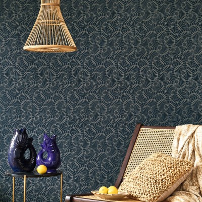 Papel de parede CONCHAS MARINHAS AZUL ESCURO SEAS_20148_69_09