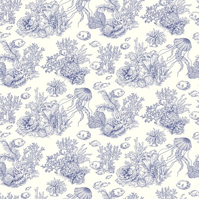 Papel de parede FUNDO MARINHO VINILICO AZUL SEAS_20147_64_46