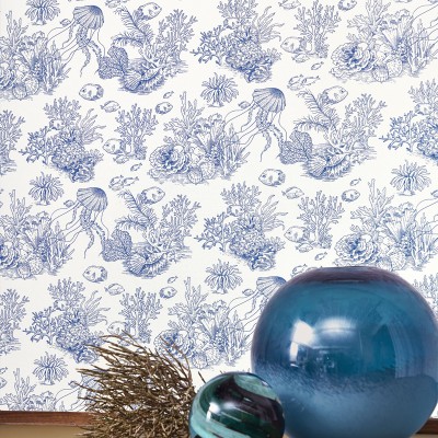 Papel de parede FUNDO MARINHO VINILICO AZUL SEAS_20147_64_46 2