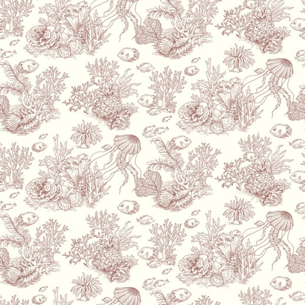 Papel de parede FUNDO MARINHO VINILICO AVERMELHADO SEAS_20147_83_38