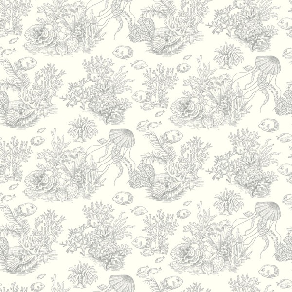 Papel de parede FUNDO MARINHO VINILICO CINZA SEAS_20147_91_01