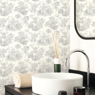 Papel de parede FUNDO MARINHO VINILICO CINZA SEAS_20147_91_01 2