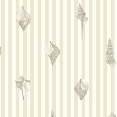 Papel de parede RISCAS NÁUTICAS COM CONCHAS BEGE SEAS_20152_13_13