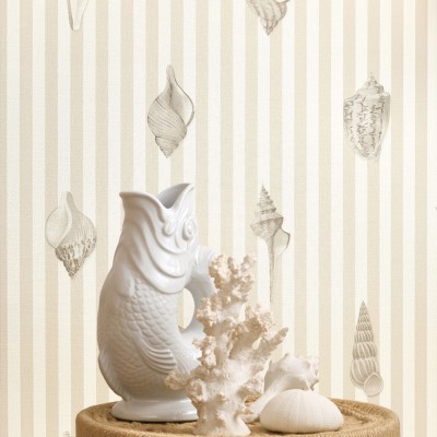 Paper pintat RATLLES NÀUTIQUES AMB PETXINES BEIGE SEAS_20152_13_13