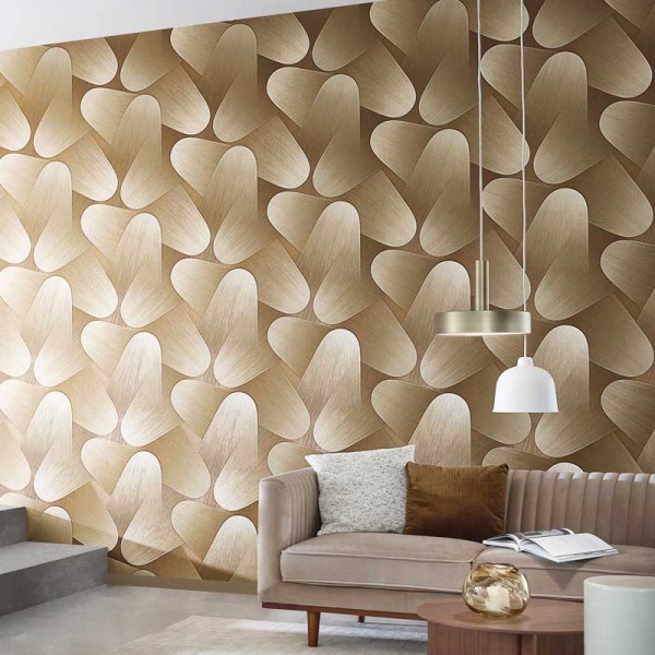 Papel de parede RETRO MODERNO DOURADO EC1042330