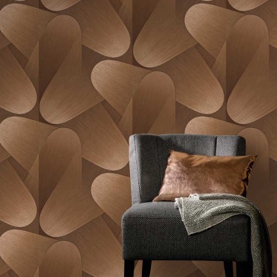 Paper pintat RETRO MODERN COURE MARRÓ VERMELLÓS EC1042348