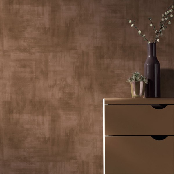 Papel de parede DESGASTADO MODERNO COBRE MARROM AVERMELHADO EC1048048