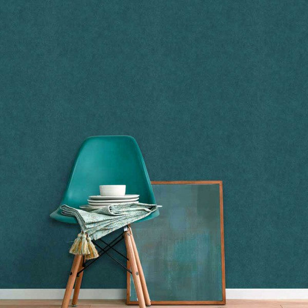 Papel de parede LISO VINILICO TURQUESA ESCURO EC1047319