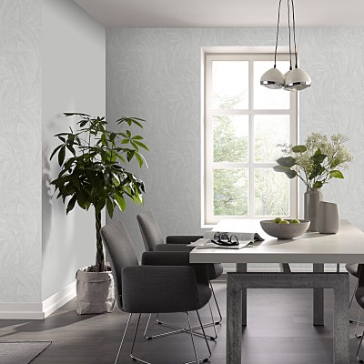 Paper pintat PLUMES GRIS PERLAT EC1047631