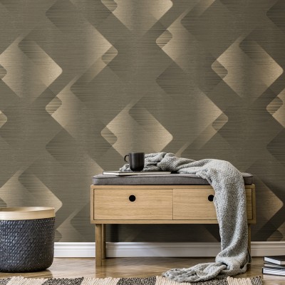 Papel pintado FUTURISTA BRONCE Y GRIS EC1047915 2