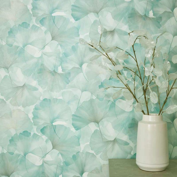 Paper pintat FULLES GINKGO VERD AIGUA EC1047018