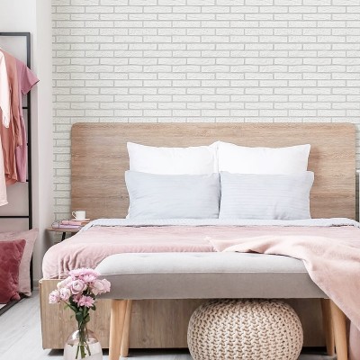 Papel pintado LADRILLO BLANCO CON RELIEVE 9044-3