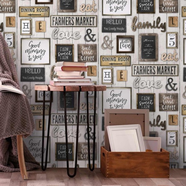 Paper pintat QUADRES VINTAGE AMB FRASES 6364-02