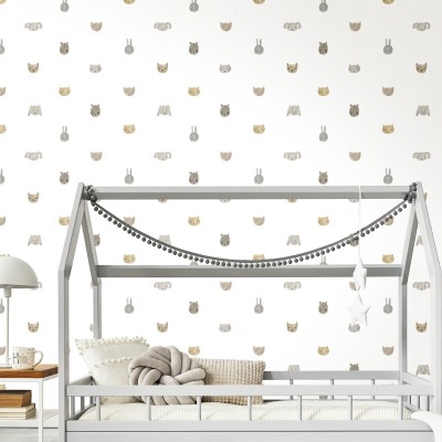 Paper pintat ANIMALS GRIS 14811