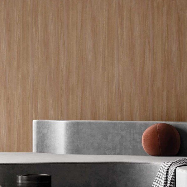 Papel de parede LISO VINILICO LINHAS MARROM E DOURADO 27548