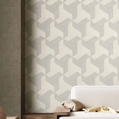 Papel de parede CUBOS 3D CINZA 27508 2