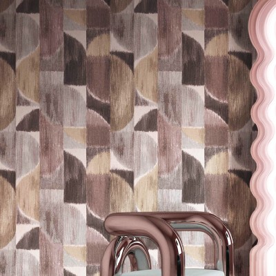 Paper pintat ART MODERN BEIGE , SALMÓ I DAURAT 27524 2